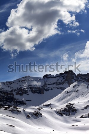 Snowy mountains in evening Stock photo © BSANI