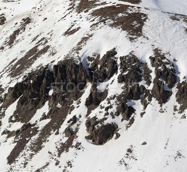 Off-piste slope with stones in little snow year Stock photo © BSANI