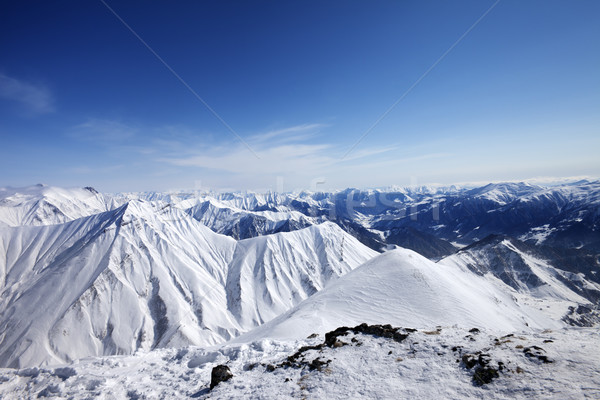 Stok fotoğraf: Kış · dağlar · güzel · gün · kafkaslar · Georgia