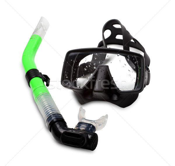 Stock photo: Diving mask and snorkel on white background