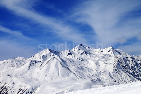 冬天 山 有風 天 高加索 格魯吉亞 商業照片 © BSANI