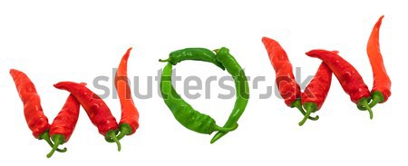 Love text composed of chili peppers Stock photo © BSANI