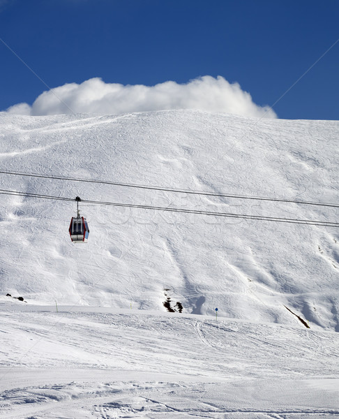 Gondola lift and ski slope at sun day Stock photo © BSANI