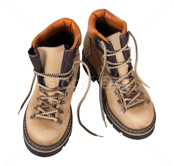 Pair of hiking boots isolated on white background Stock photo © BSANI