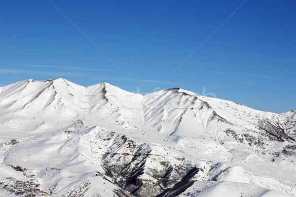 Snowy winter mountains at nice sun day Stock photo © BSANI