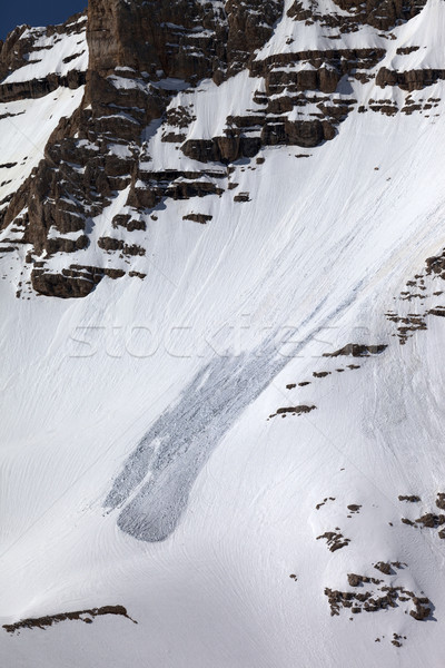 Snow slope with trace of avalanche Stock photo © BSANI