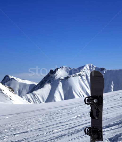 Snowboard in snow on off-piste slope Stock photo © BSANI