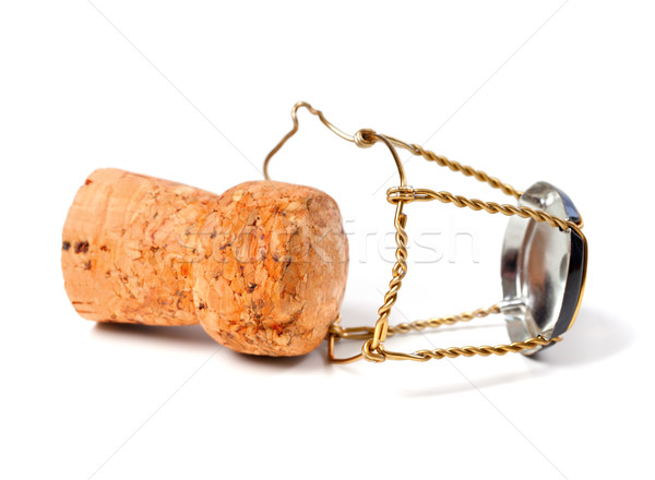 Champagne wine cork and muselet Stock photo © BSANI