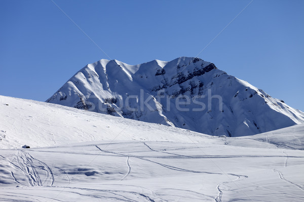 Helling zon ochtend Georgië ski resort Stockfoto © BSANI