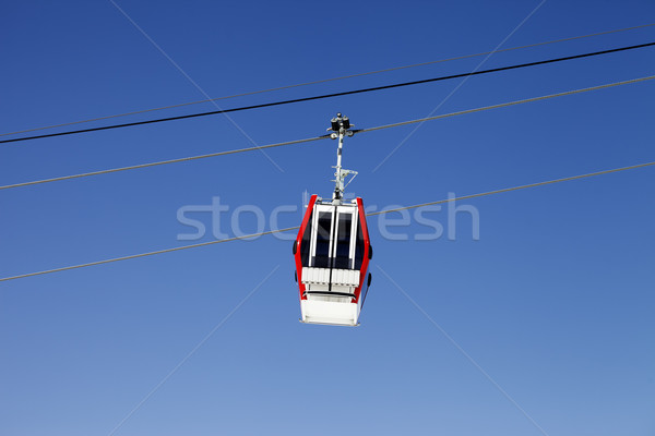 Gondel lift blauwe hemel ski resort Georgië Stockfoto © BSANI