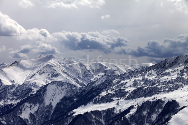 Montagna sera nuvoloso cielo caucaso Georgia Foto d'archivio © BSANI