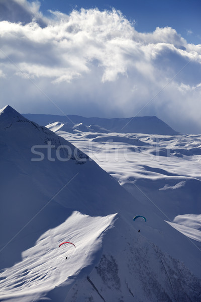 Speed flying in winter mountains Stock photo © BSANI