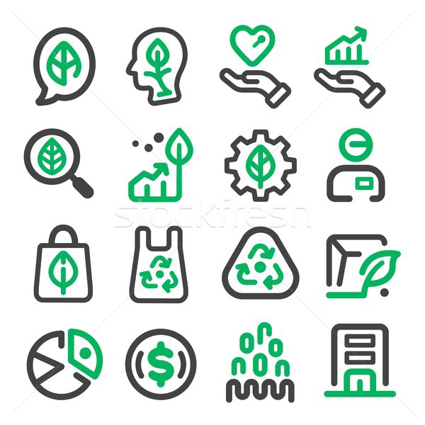 Stock photo: green marketing icon