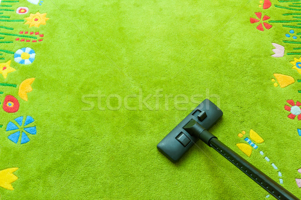 Foto stock: Aspiradora · ordenado · hasta · alfombra · espacio · de · la · copia