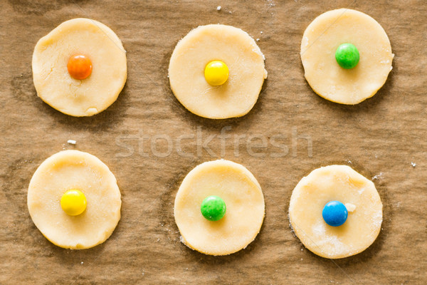 świeże surowy cookie gotowy cookie Zdjęcia stock © bubutu