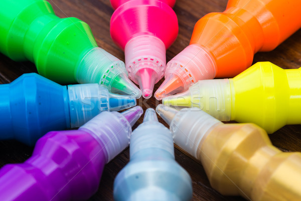 Butelek kolorowy wyschnięcia streszczenie Zdjęcia stock © bubutu