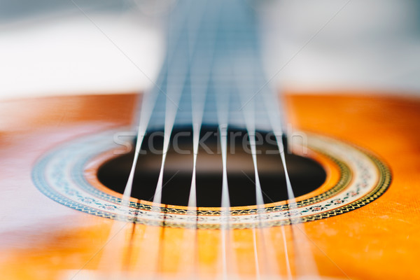 detail of classic guitar with shallow depth of field Stock photo © bubutu