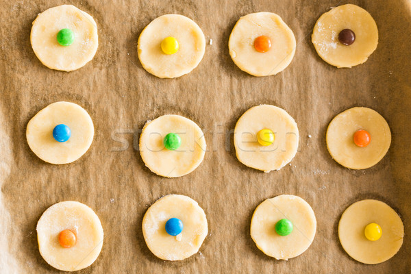 fresh raw cookie dough ready for baking Stock photo © bubutu