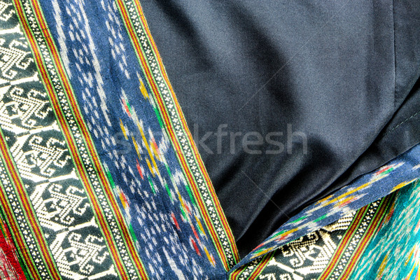 Patroon thai zijde jurk textuur abstract Stockfoto © Bunwit