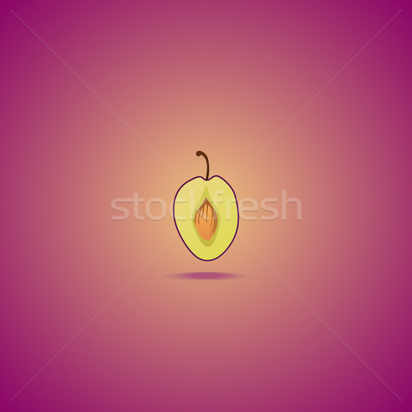 Plum icon Stock photo © Bunyakina_Nady