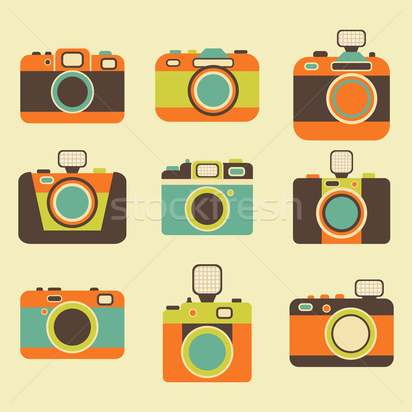 Stockfoto: Retro · foto · camera · ontwerp · model