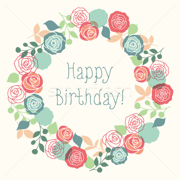 Stock photo: Happy Birthday Card