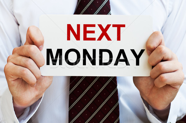 Stock photo: Next Monday 