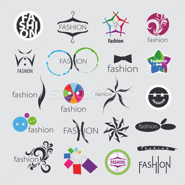 collection of vector logos for clothing and fashion accessories Stock photo © butenkow