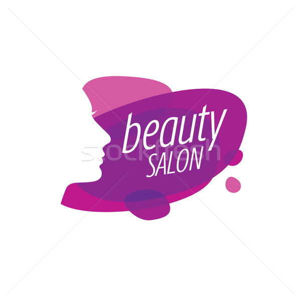 Vektör logo güzellik kadın yüz salon Stok fotoğraf © butenkow