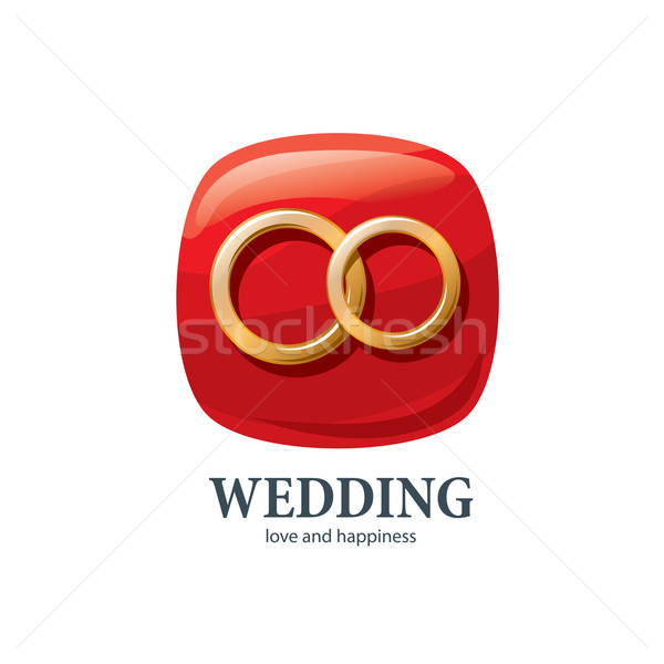 Wektora logo ślub streszczenie szablon ilustracja Zdjęcia stock © butenkow