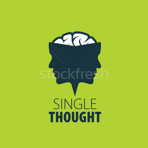 Vector brain logo Stock photo © butenkow