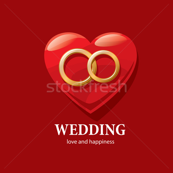 Stok fotoğraf: Vektör · logo · düğün · soyut · şablon · örnek
