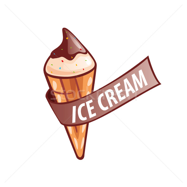 Logo crème glacée conception de logo modèle alimentaire fond [[stock_photo]] © butenkow