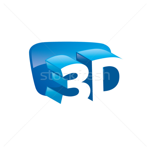 Foto stock: Vector · logo · 3D · diseño · de · logotipo · plantilla · icono