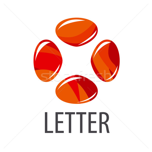 vector logo abstract letter X of colored stones Stock photo © butenkow