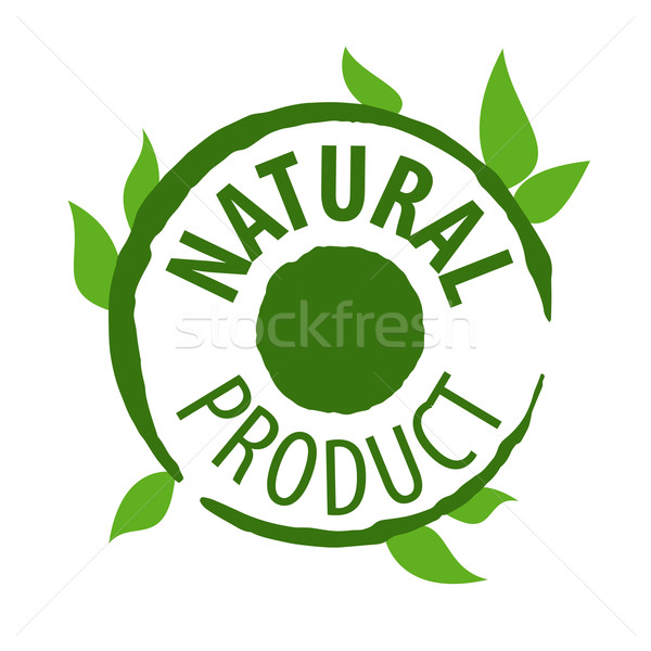 vector logo printing for natural products Stock photo © butenkow