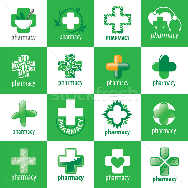 biggest collection of vector logos for medicine Stock photo © butenkow