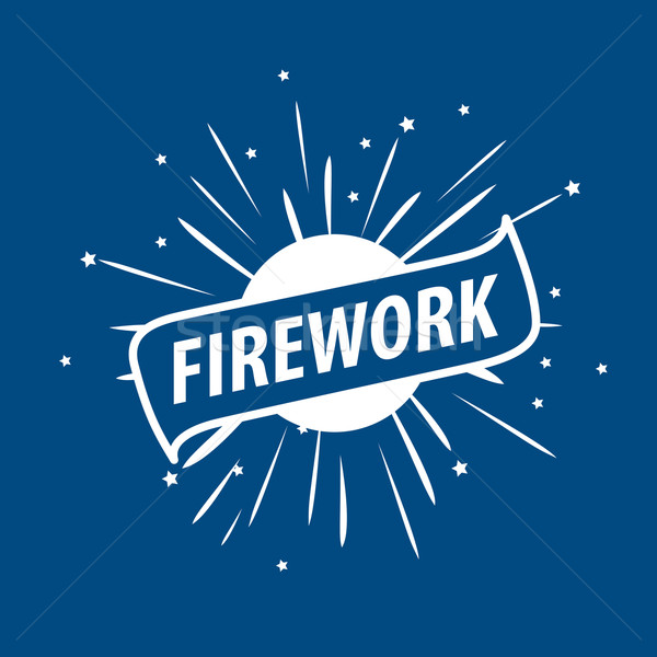 vector logo for fireworks Stock photo © butenkow