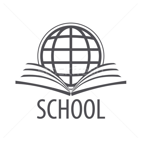 Vektör logo açık kitap dünya kitap çocuk Stok fotoğraf © butenkow