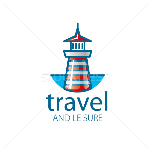 Vektor világítótorony logo sablon utazás üzlet Stock fotó © butenkow