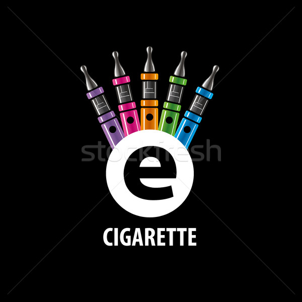 Stock fotó: Vektor · logo · elektronikus · cigaretta · logoterv · minta