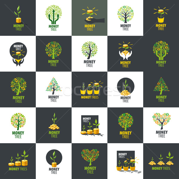 логотип Денежное дерево дизайн логотипа шаблон бизнеса деньги Сток-фото © butenkow