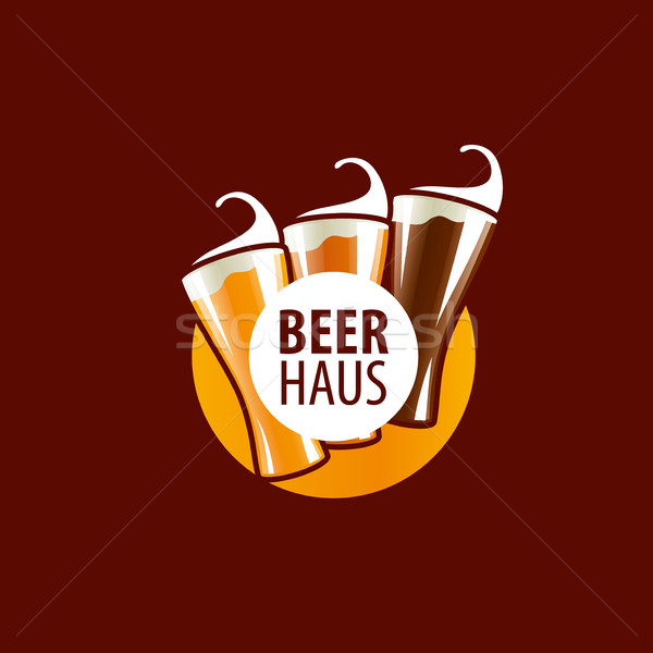 Stockfoto: Vector · bier · logo · sjabloon · glas · ontwerp