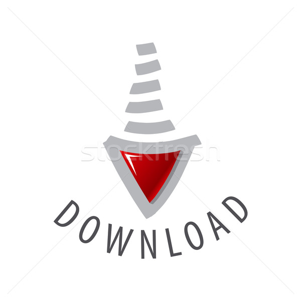 vector logo arrow to download Stock photo © butenkow