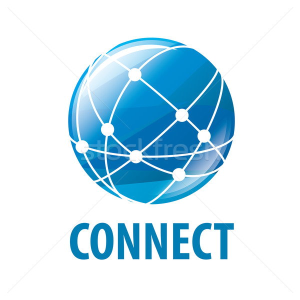 Vetor logotipo global rede mundial negócio Foto stock © butenkow