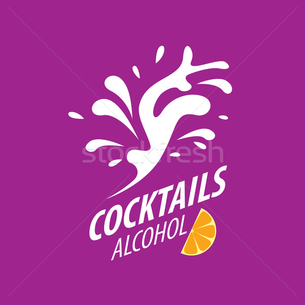 Cocktails logo vecteur icônes boissons fête [[stock_photo]] © butenkow