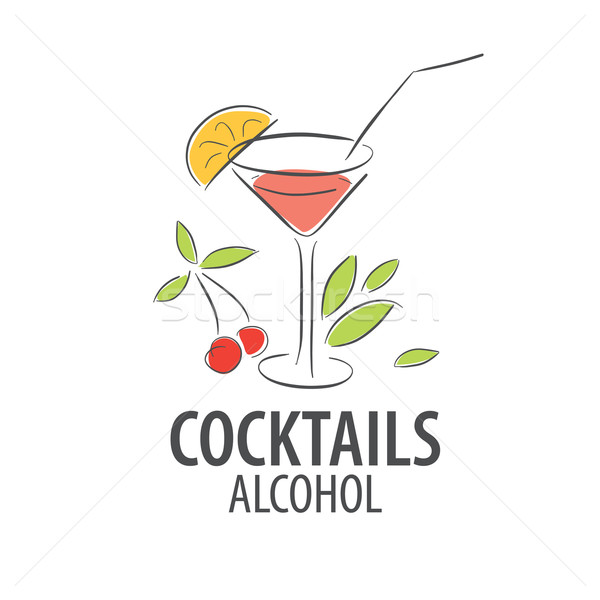 Cocktails logo vecteur icônes boissons fête [[stock_photo]] © butenkow