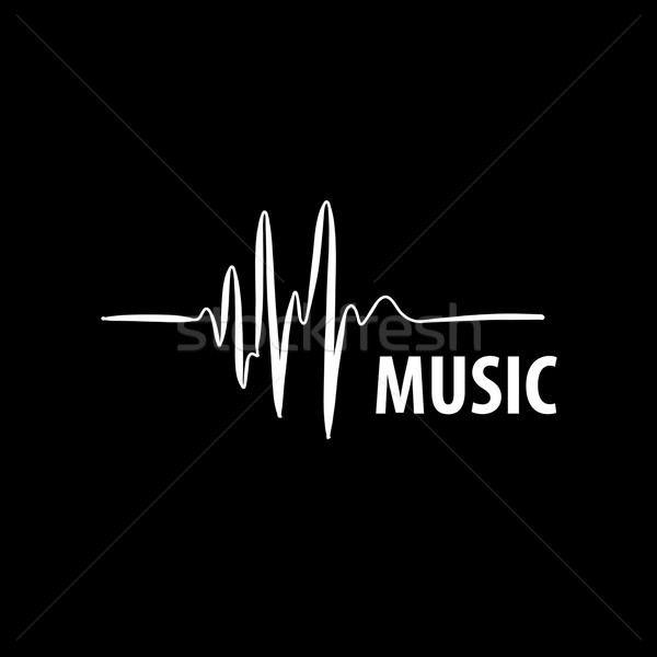 Vektor logo Musik abstrakten Sound Muster Stock foto © butenkow