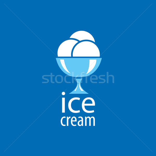 Logo lody projektowanie logo szablon żywności tle Zdjęcia stock © butenkow