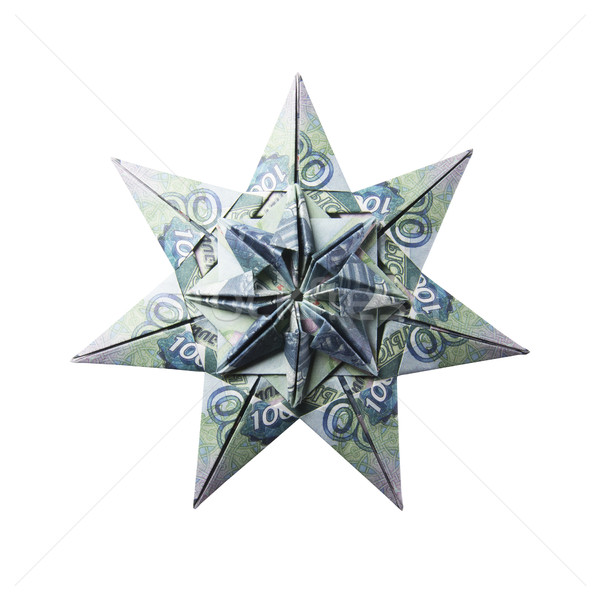 Dinheiro Origami Floco De Neve Notas Branco